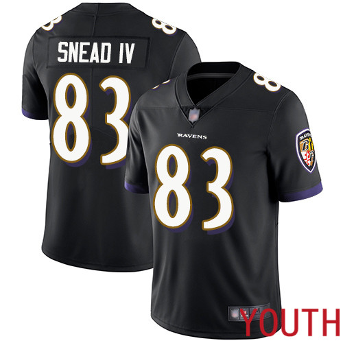 Baltimore Ravens Limited Black Youth Willie Snead IV Alternate Jersey NFL Football #83 Vapor Untouchable